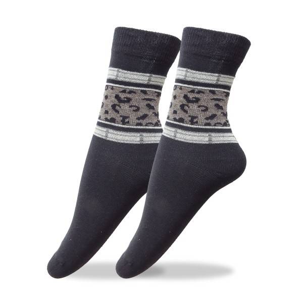Sonia Originelli 4 Paar Socken "Leopard" unifarben mit Streifen knöchellang soft, elastischer Bund Valentinstagsangebot