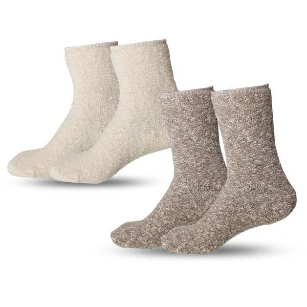 Sonia Originelli 2 Paar Damen Socken Meliert Baumwolle Umschlag Neueste Mode