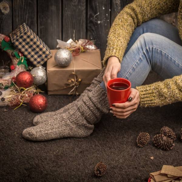 Sonia Originelli 2 Paar Kaschmirsocken "Dick" Unisex Kaschmir Wolle Warm Online Outlet