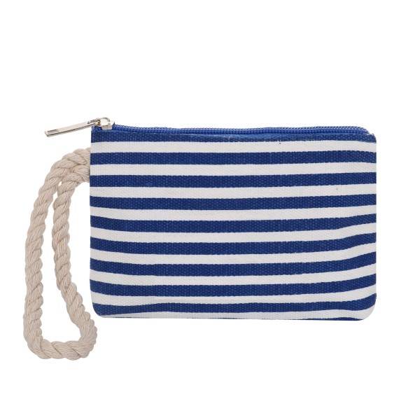 Sonia Originelli Geldbeutel "Anker" Mini Tasche Maritim Streifen Kordel Vierteljährliche Förderung