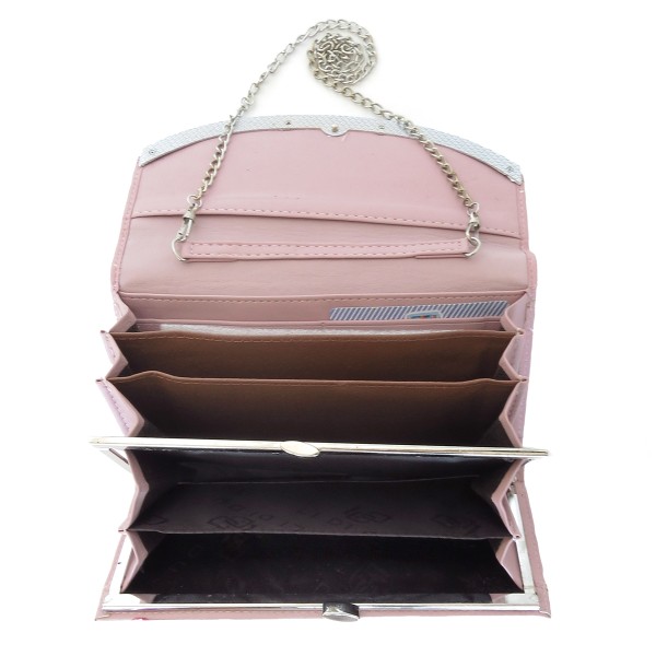 Sonia Originelli Kellner Portemonnaie Damen Geldbörse XL Clutch Tasche mit Kette Nur noch ein Tag übrig