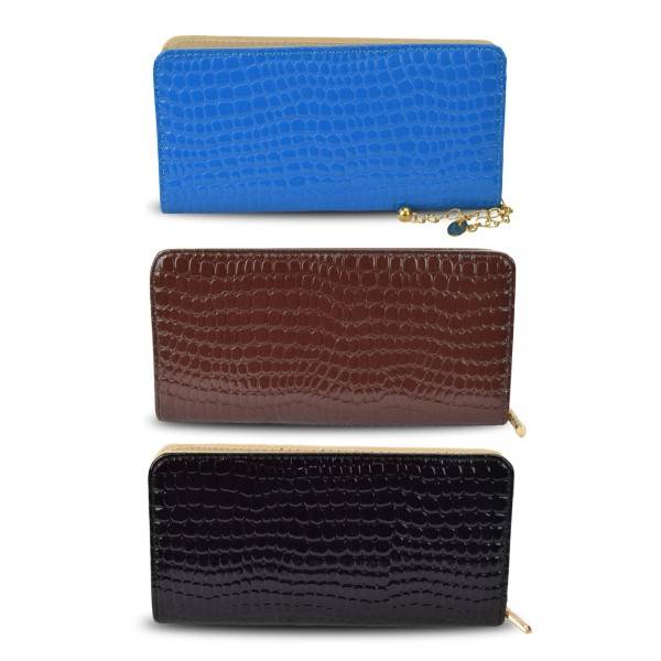 Sonia Originelli Portemonnaie Clutch Lackoptik glänzend Im Verkauf
