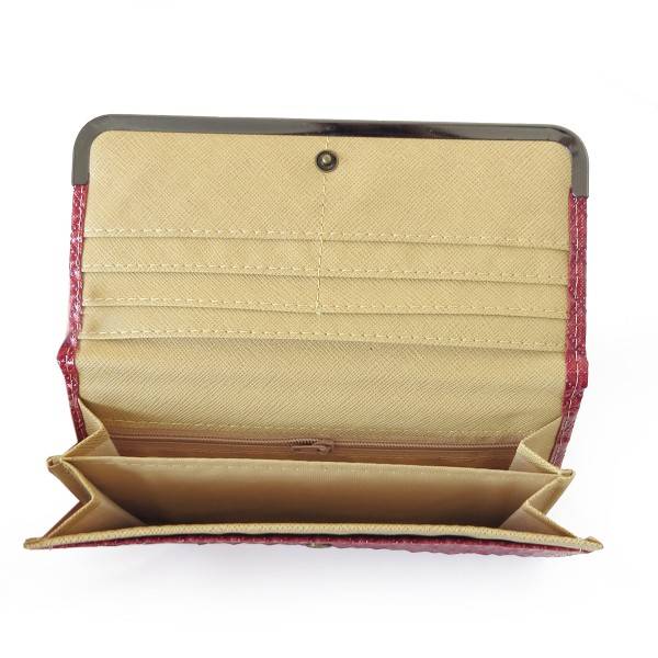 Sonia Originelli Portemonnaie Damen Geldbörse Clutch glänzend Lack 3D Optik Rauten Rabatte dieses Monats