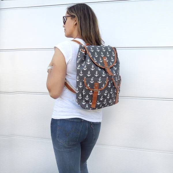 Sonia Originelli Rucksack Anker Maritim Bagpack kleine Ankersymbole Online