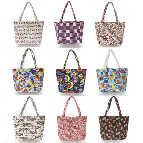 Sonia Originelli Shopper bedruckt Eule Elefant Fuchs USA Einkaufstasche Strandtasche Meist gekauft