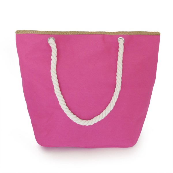 Sonia Originelli Shopper Boho mit neon Quasten Fransen Bommel Bastverzierung Strandtasche Kostenloser Versand