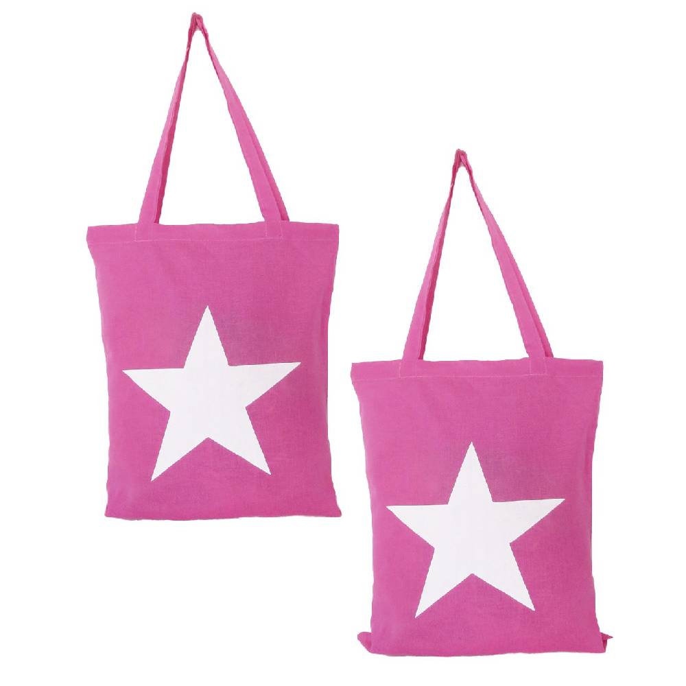 Sonia Originelli Stoffbeutel Stern 2er Set Einkaufsbeutel Tasche lange Henkel Günstig kaufen