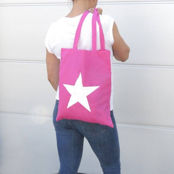 Sonia Originelli Stoffbeutel Stern 2er Set Einkaufsbeutel Tasche lange Henkel Günstig kaufen