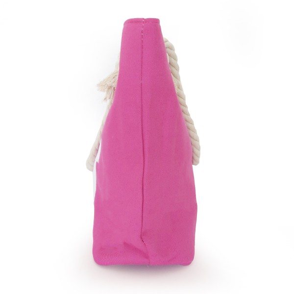Sonia Originelli Strandtasche Anker bestickt maritim Seilkordel Shopper pink Flash Sale