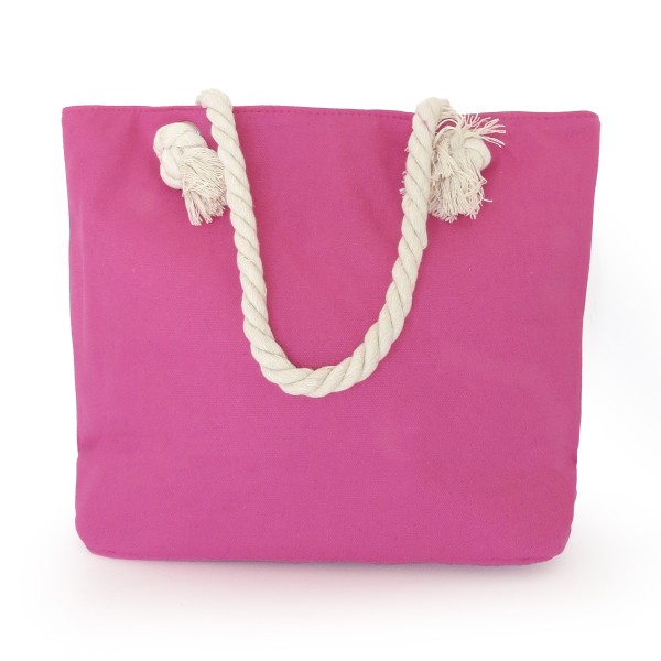 Sonia Originelli Strandtasche Anker bestickt maritim Seilkordel Shopper pink Flash Sale