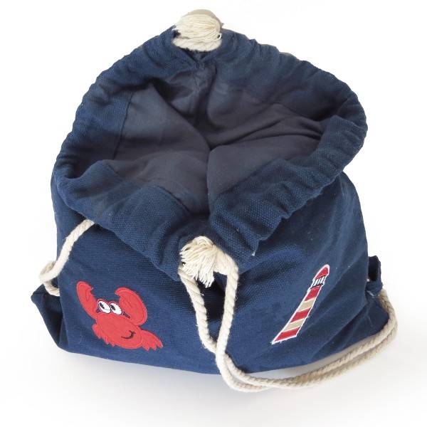 Sonia Originelli Turnbeutel Patches Aufnäher Gymbag maritim Anker Krabbe Baumwolle Osterangebot