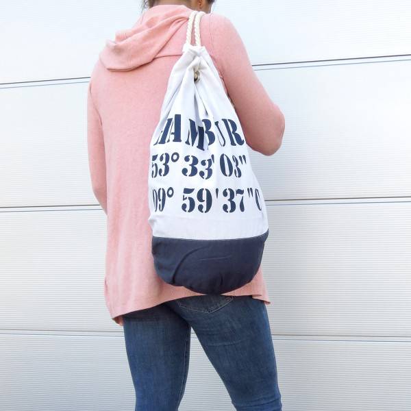 Sonia Originelli XL Seesack "Borkum" Marinesack Bag Maritim Jubiläumsangebot
