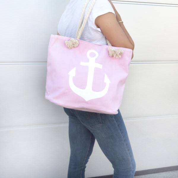 Sonia Originelli Strandtasche Anker Uni "Marie" Beachbag Shopper Maritim Saisonale Angebote