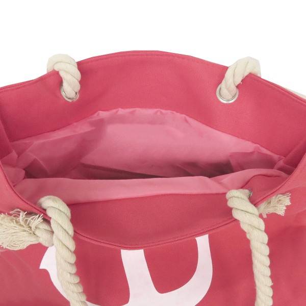 Sonia Originelli Strandtasche Anker uni mit Ankeraufdruck Seilkordeln Shopper Räumungsverkauf