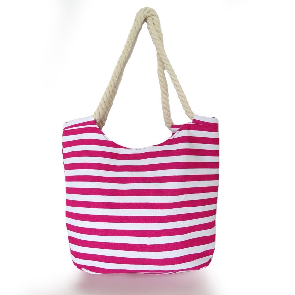 Sonia Originelli Strandtasche maritim gestreift mit Patch Aufnähern BAAM! Tiefpreis