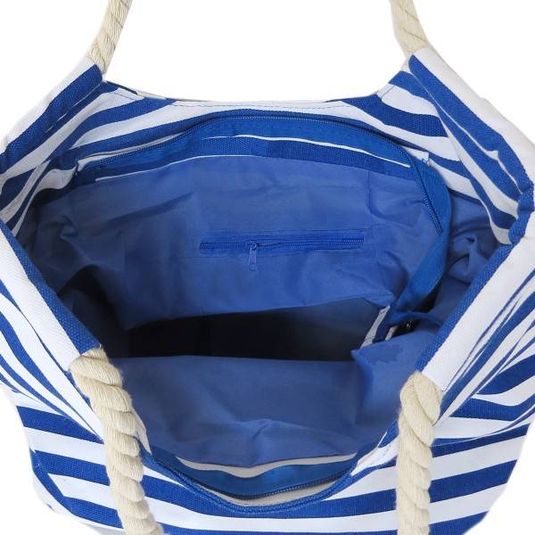 Sonia Originelli Strandtasche maritim gestreift mit Patch Aufnähern Flamingo Super Sparpreis