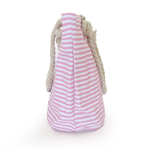 Sonia Originelli Strandtasche maritim gestreift Sternprint Seilkordel Reißverschluss Shopper Wochenangebot