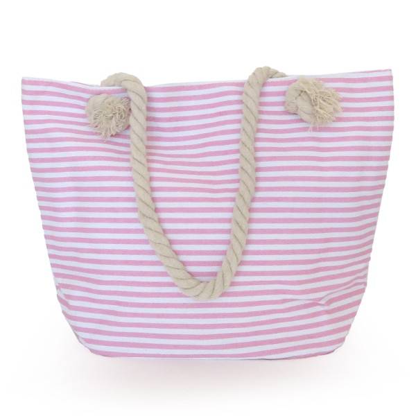 Sonia Originelli Strandtasche maritim gestreift Sternprint Seilkordel Reißverschluss Shopper Wochenangebot