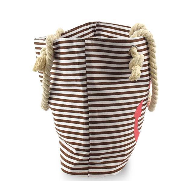 Sonia Originelli Strandtasche maritim gestreift Sternprint Seilkordeln Shopper Kostenlose Rückgabe