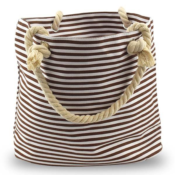 Sonia Originelli Strandtasche maritim gestreift Sternprint Seilkordeln Shopper Kostenlose Rückgabe