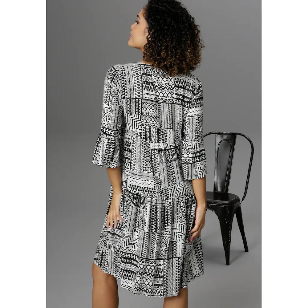 Aniston CASUAL Sommerkleid im Folklore-Look Flash Sale