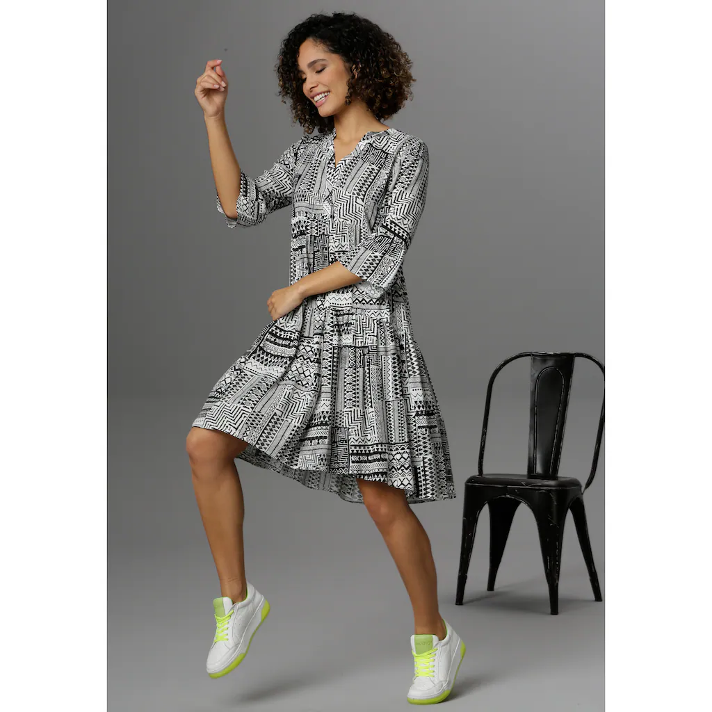 Aniston CASUAL Sommerkleid im Folklore-Look Flash Sale