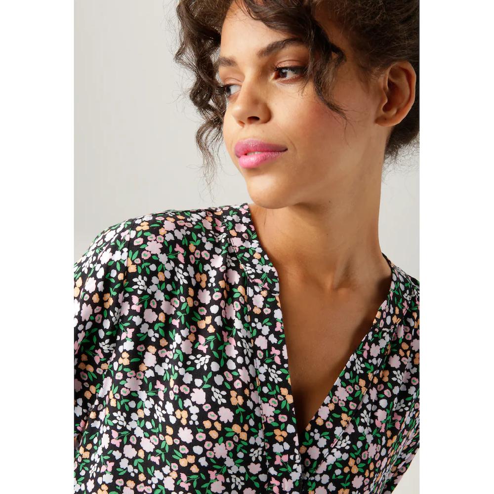 Aniston CASUAL Sommerkleid mit buntem Minimal-Blumendruck Jubiläumsangebot