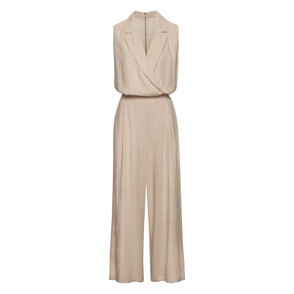 LASCANA Overall mit weitem Bein Webware mit Leinen Kauf eins, bekomm eins gratis