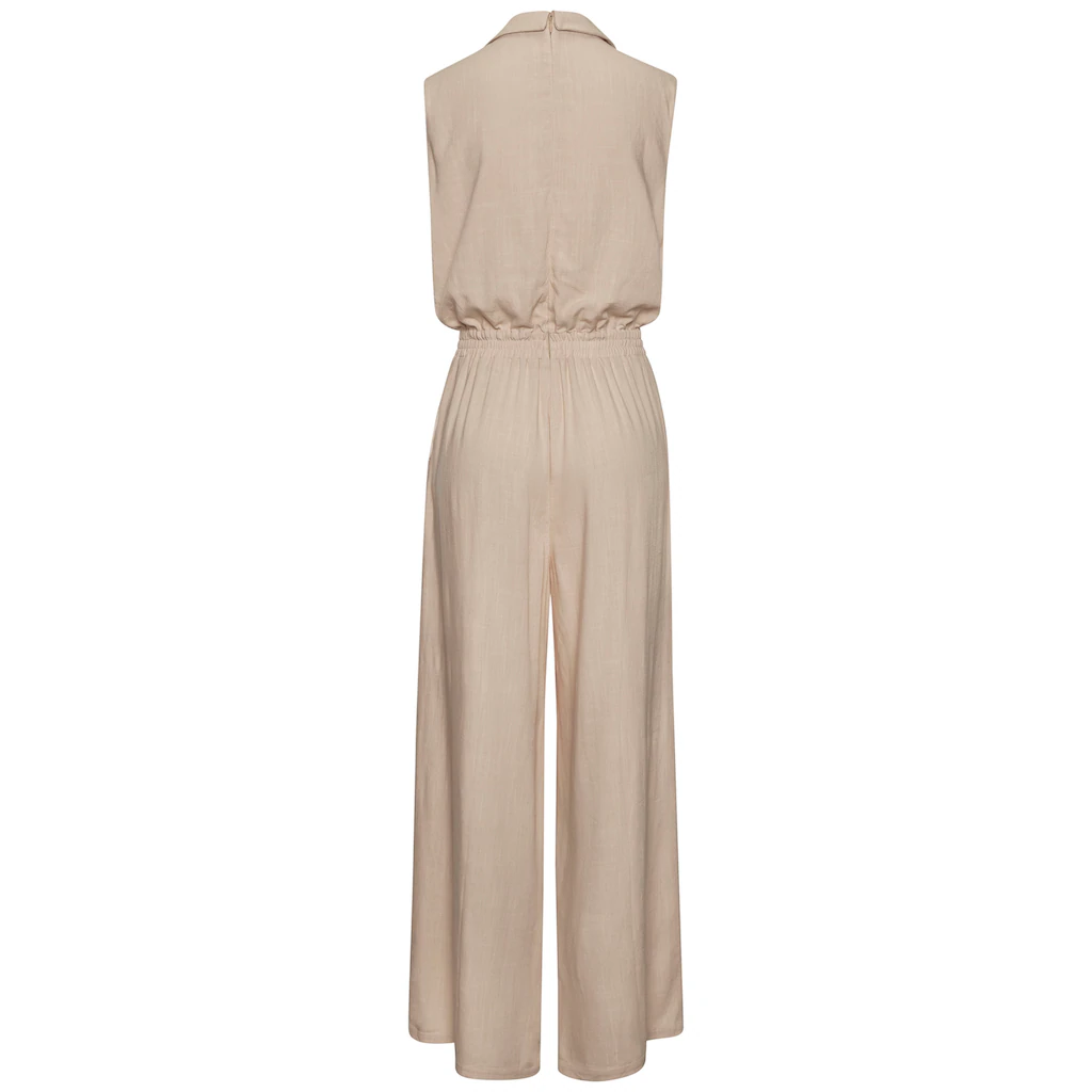 LASCANA Overall mit weitem Bein Webware mit Leinen Kauf eins, bekomm eins gratis