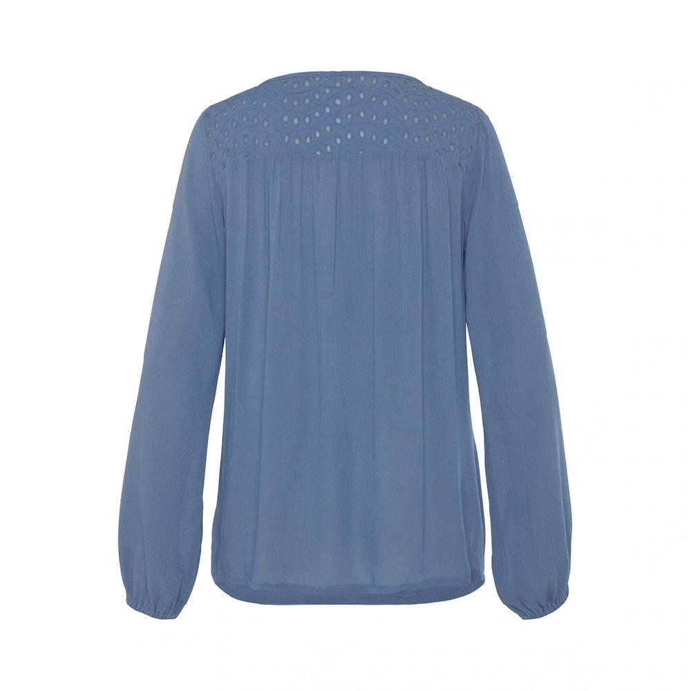 LASCANA Crepebluse mit Lochstickerei Damenbluse lockere Passform Tägliche Deals