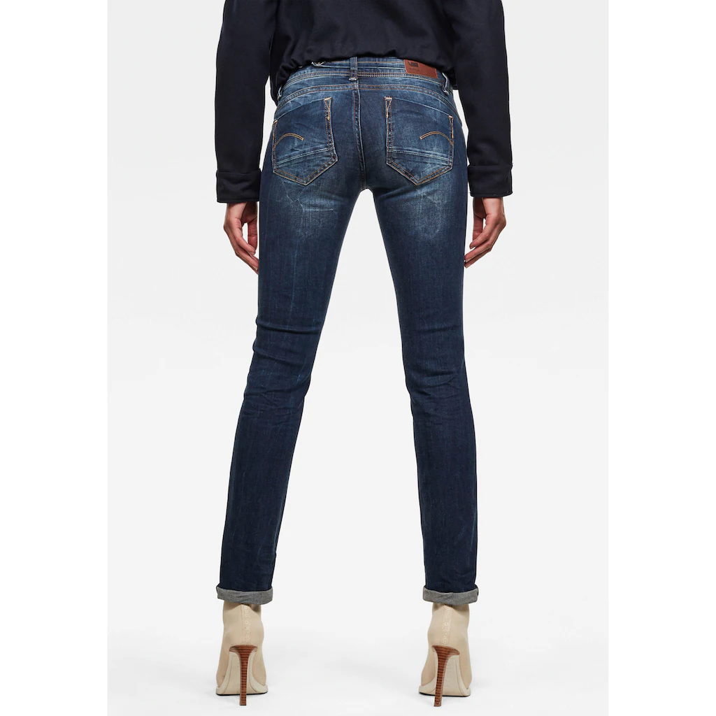 G-STAR Straight-Jeans »Midge« 5-Pocket-Design mit markanten Steppnähten Tiefpreis
