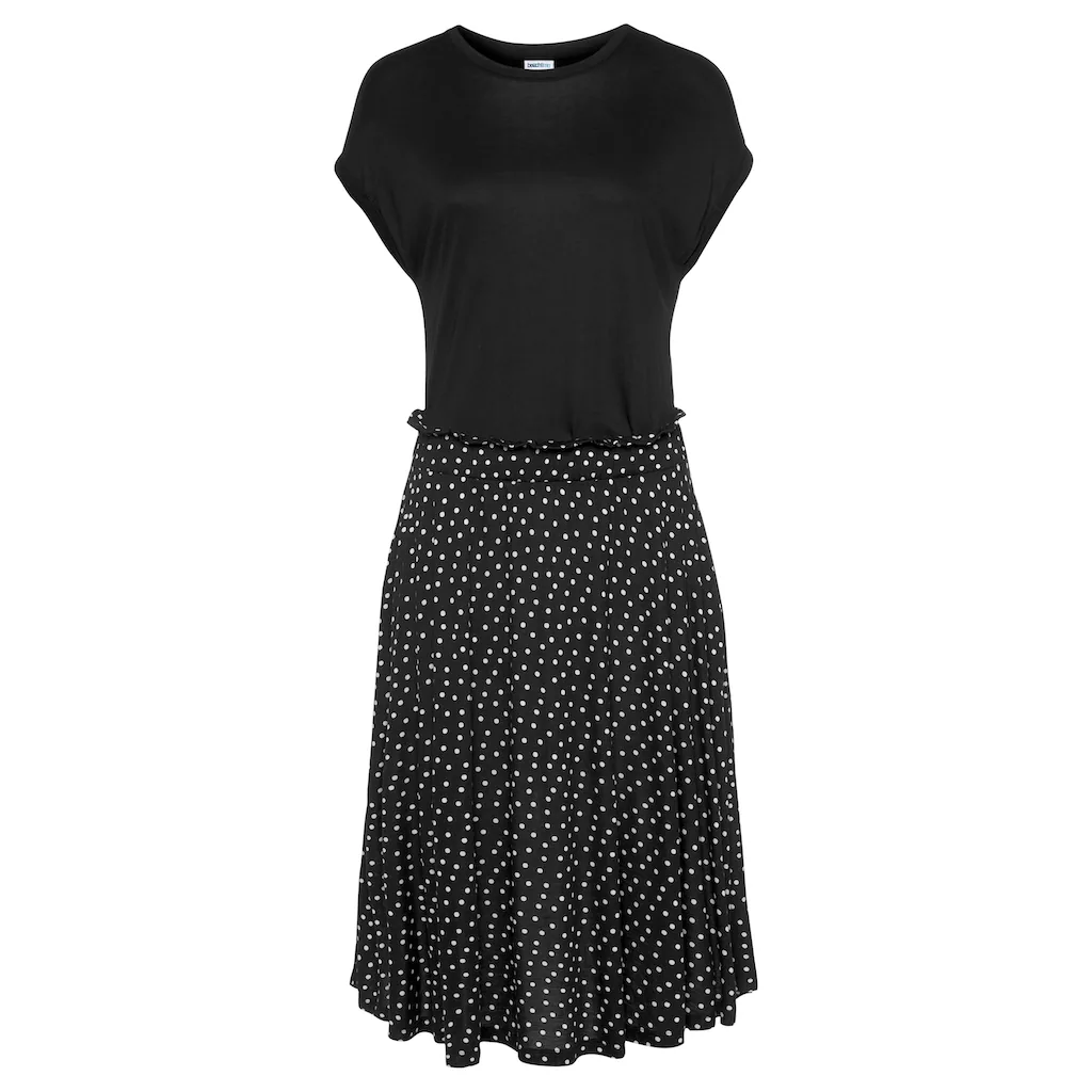 Beachtime Jerseykleid mit Paperbag-Bund und Taschen Druckkleid sommerlich elegant Letzte 3 Tage