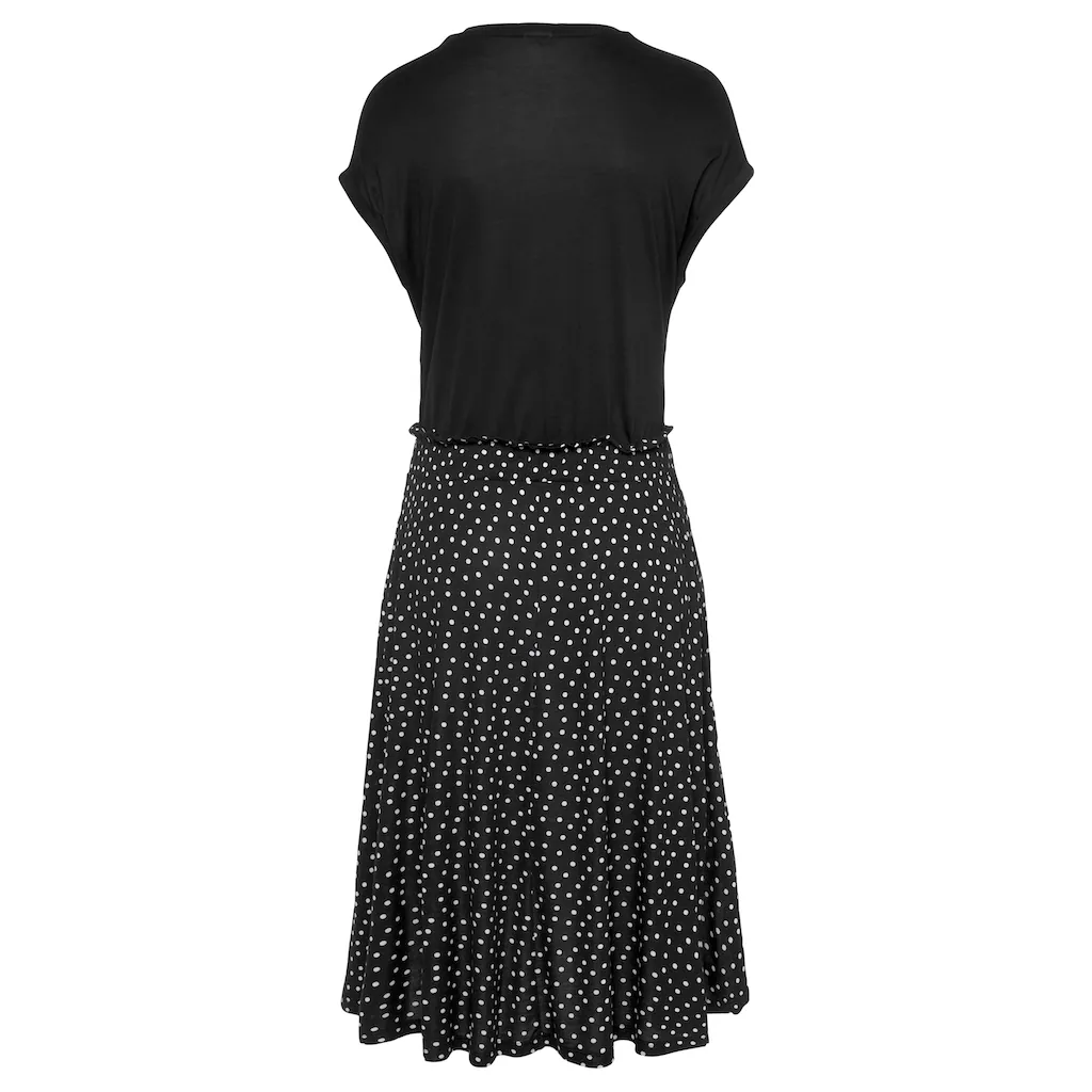 Beachtime Jerseykleid mit Paperbag-Bund und Taschen Druckkleid sommerlich elegant Letzte 3 Tage