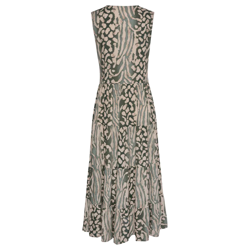 LASCANA Maxikleid mit Animalprint und Knopfleiste Sommerkleid Strandkleid Riesige Rabatte