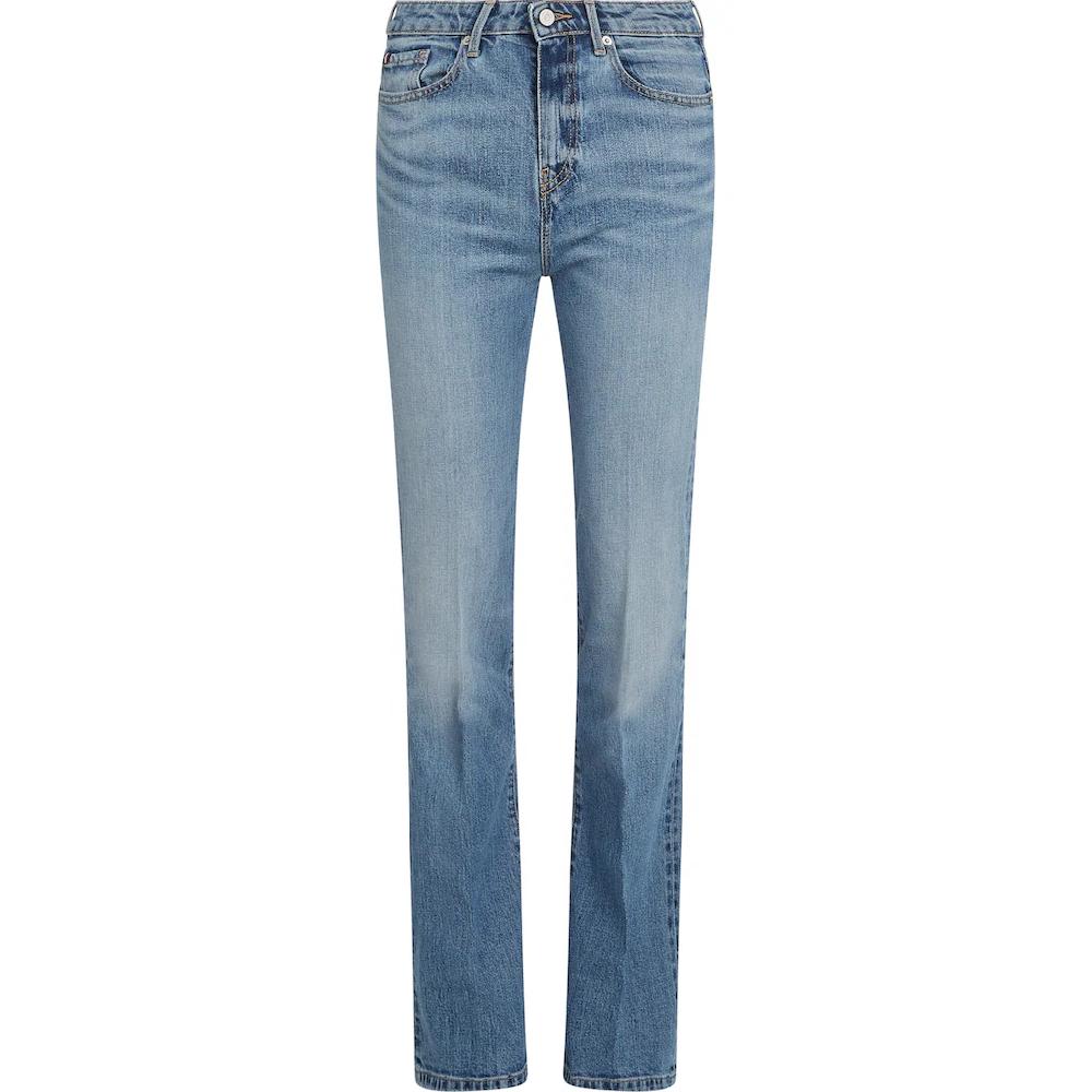 Tommy Hilfiger Bootcut-Jeans »Bootcut Regular Waist« mittlere normale Leibhöhe mit Bügelfalten mit Nieten Begrenzt auf 3 Tage