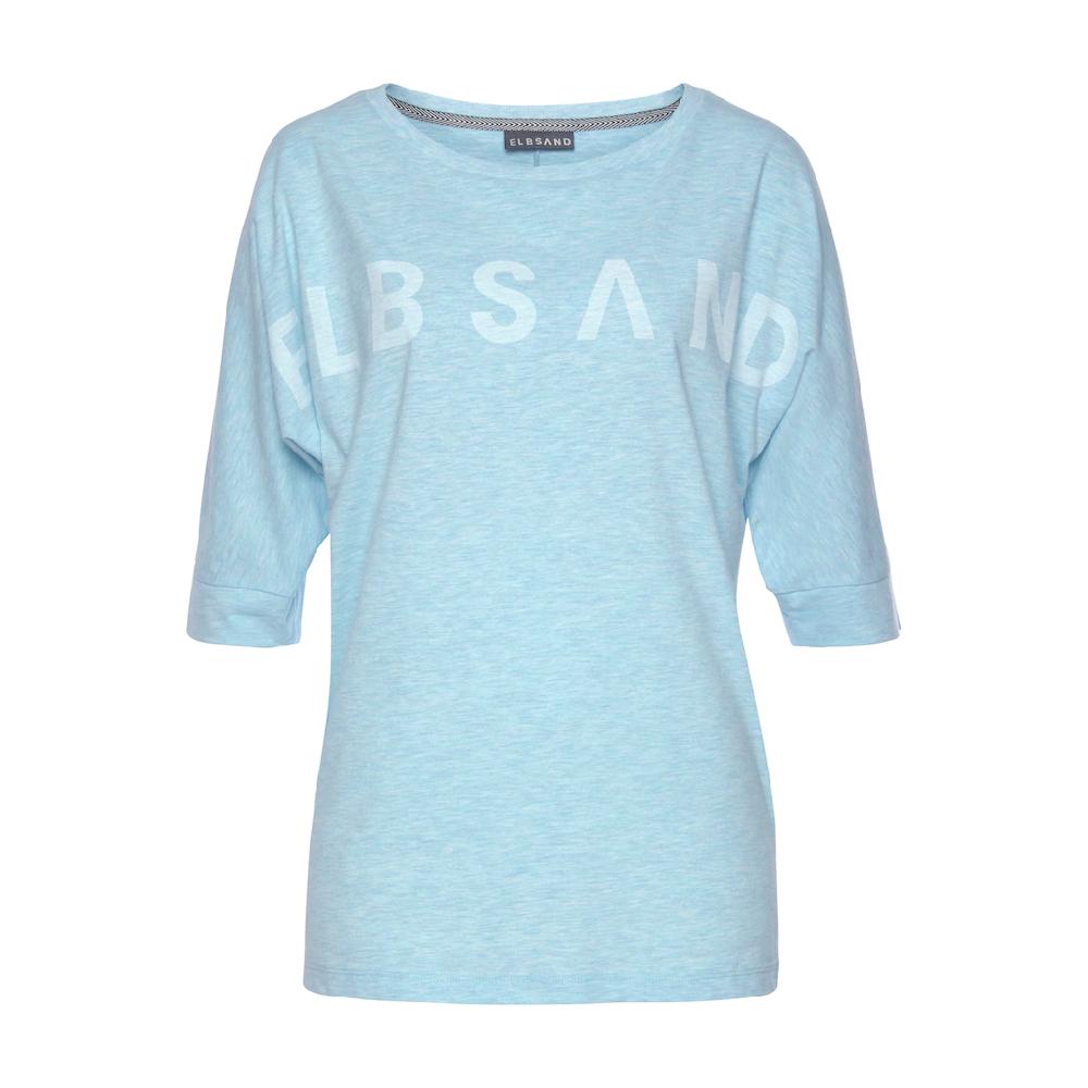 Elbsand Rundhals-Shirt »Iduna« mit Logodruck Baumwoll-Mix lockere Passform Verkauf