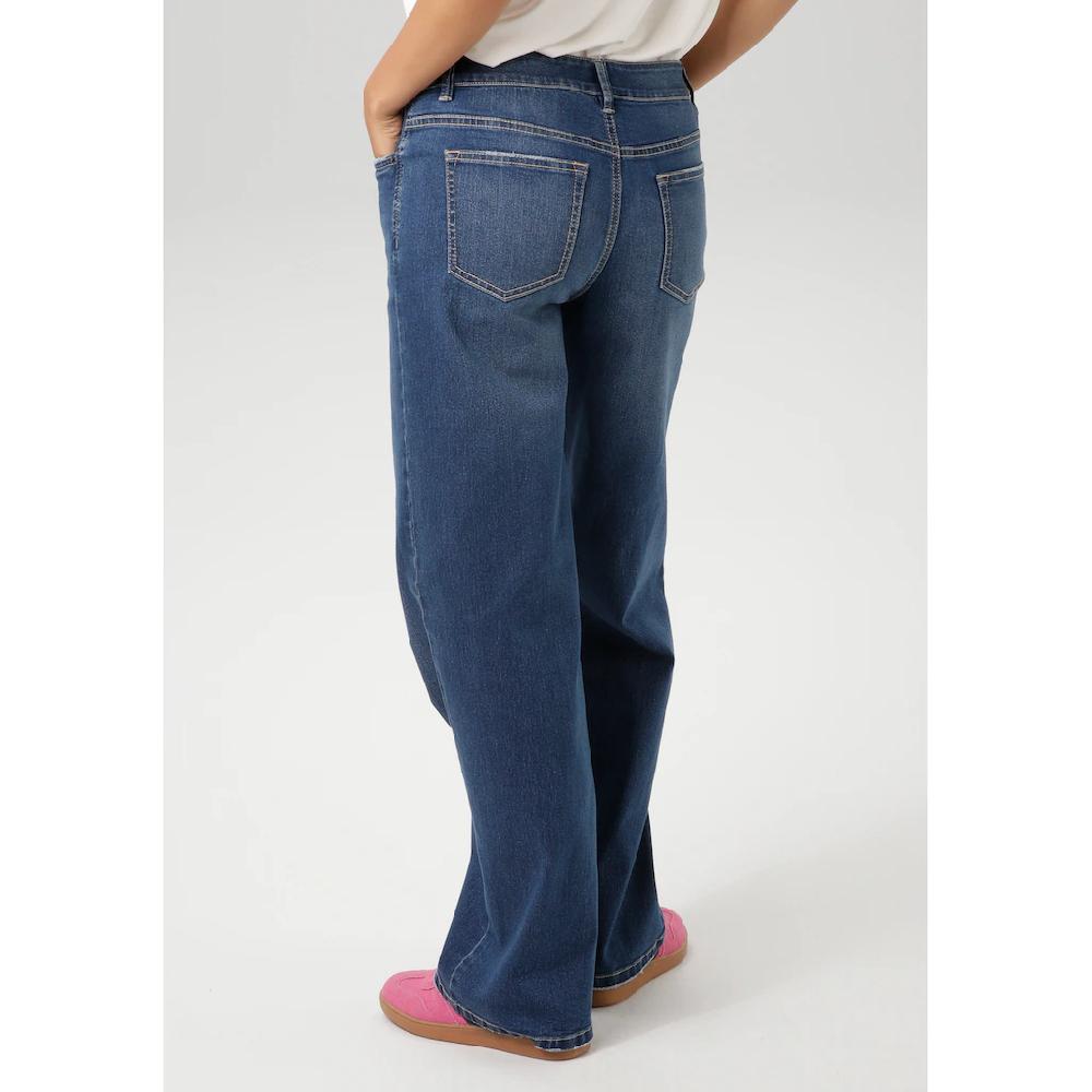 Aniston CASUAL Straight-Jeans mit trendig weitem Bein - NEUE KOLLEKTION Hotsell