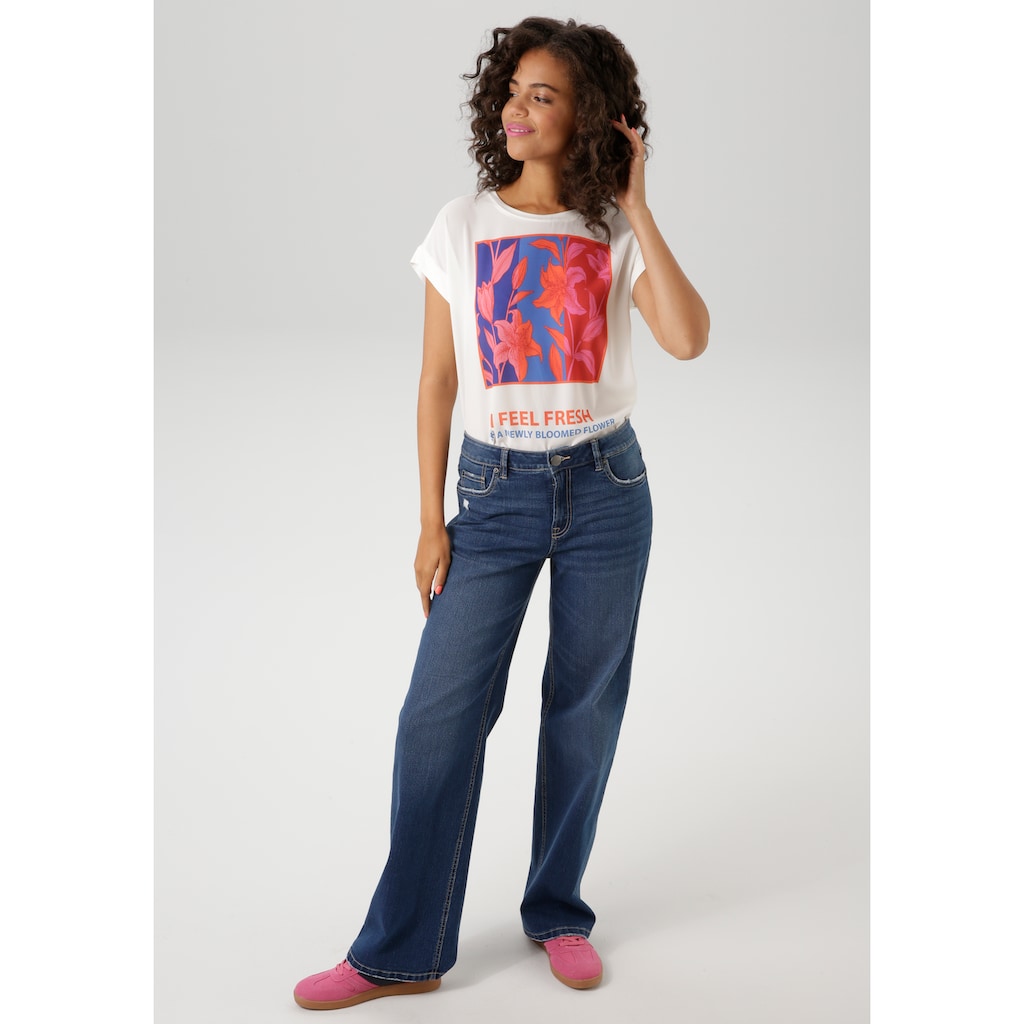 Aniston CASUAL Straight-Jeans mit trendig weitem Bein - NEUE KOLLEKTION Hotsell