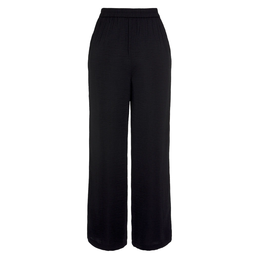 LASCANA Palazzohose mit Zierknöpfen und bequemen Bund elegante Stoffhose mit Taschen Vatertagsangebot