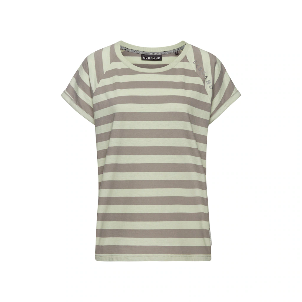 Elbsand T-Shirt »Calisa« mit Streifenmuster sportliches Kurzarmshirt aus Baumwoll-Mix Lagerräumung