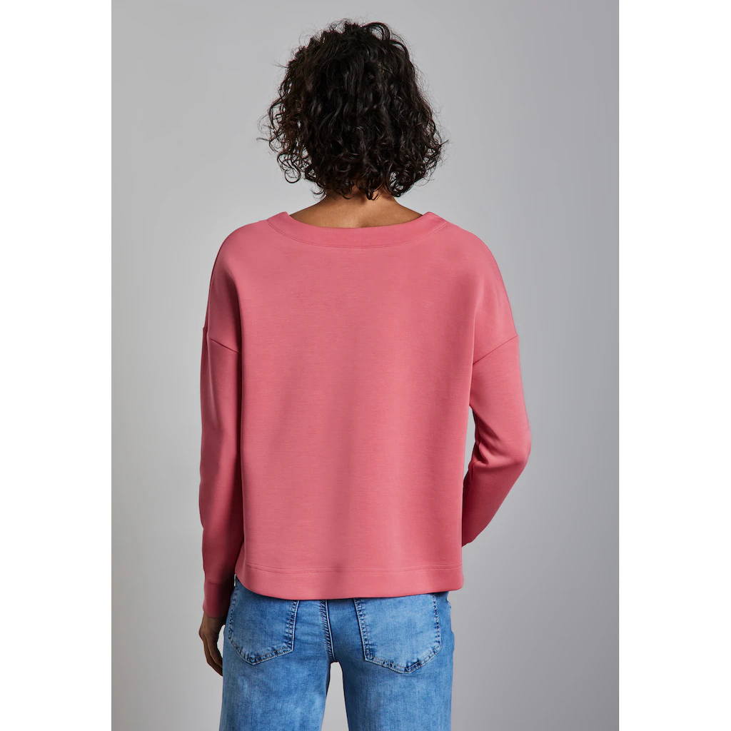 STREET ONE Langarmshirt mit V-Ausschnitt Online Outlet