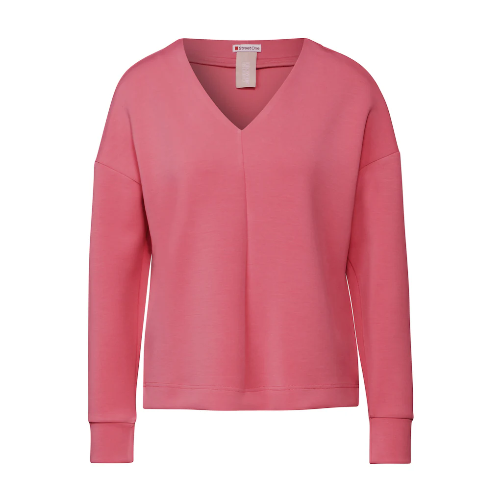 STREET ONE Langarmshirt mit V-Ausschnitt Online Outlet