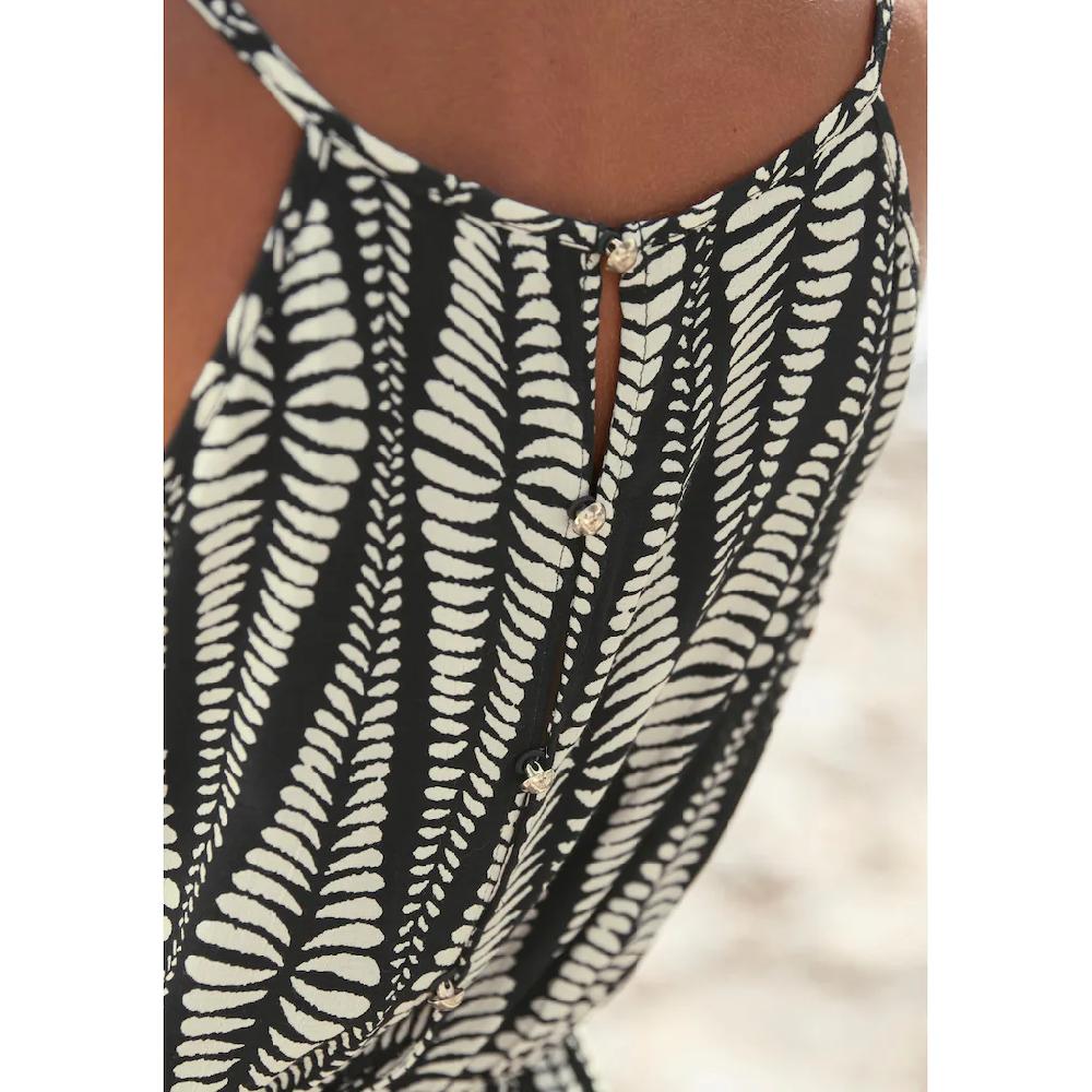 LASCANA Maxikleid aus gewebter Viskose im Alloverprint luftiges Sommerkleid Große Rabatte