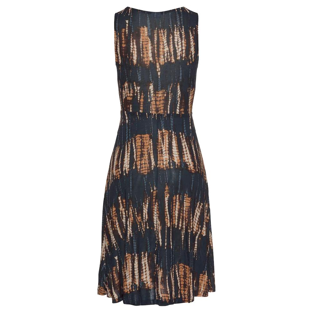 Buffalo Jerseykleid mit Alloverdruck und Bindeband Trägerkleid Strandkleid sommerlich Kauf eins, bekomm eins gratis