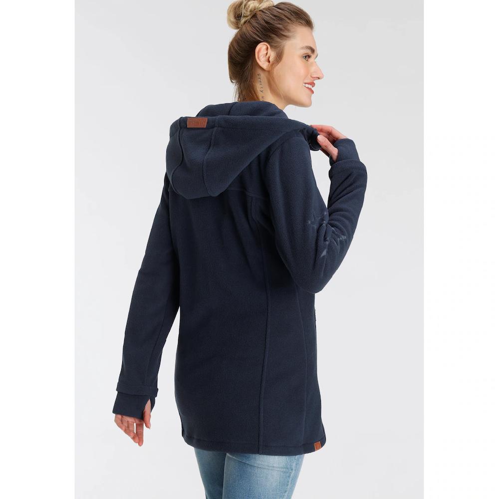 KangaROOS Fleecejacke mit Kapuze figurbetonter Schnitt mit Kapuze mit 2-Wege-Reißverschluss Tägliche Deals