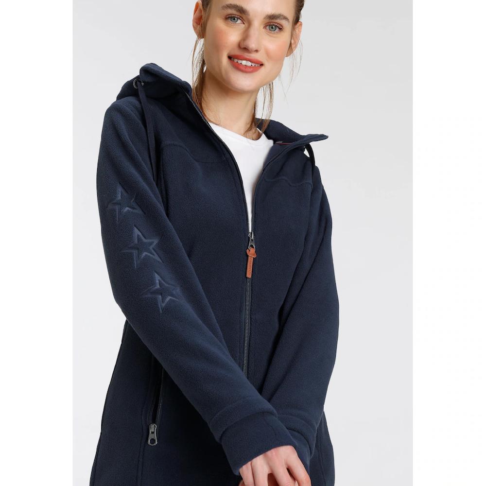 KangaROOS Fleecejacke mit Kapuze figurbetonter Schnitt mit Kapuze mit 2-Wege-Reißverschluss Tägliche Deals