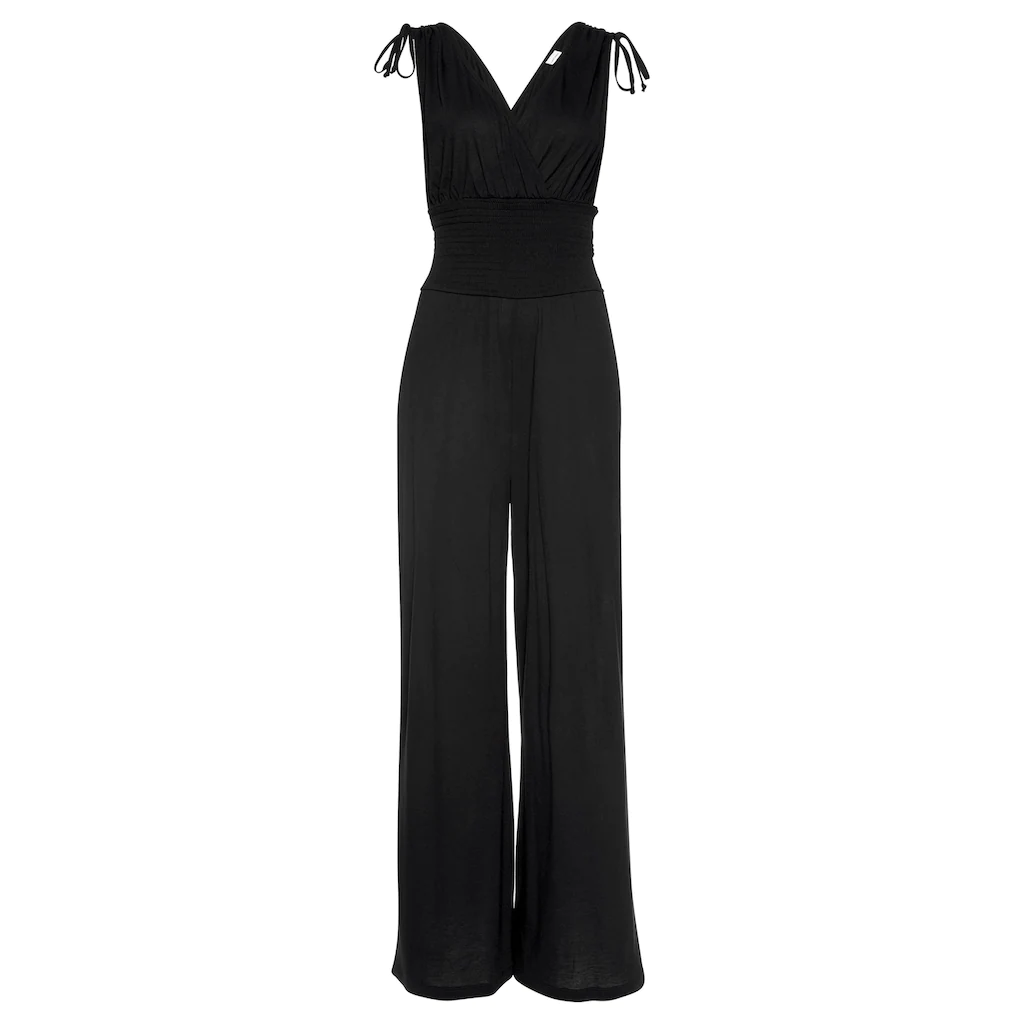 LASCANA Overall mit Bändern zum Raffen der Träger sommerlicher Jumpsuit Tiefpreis
