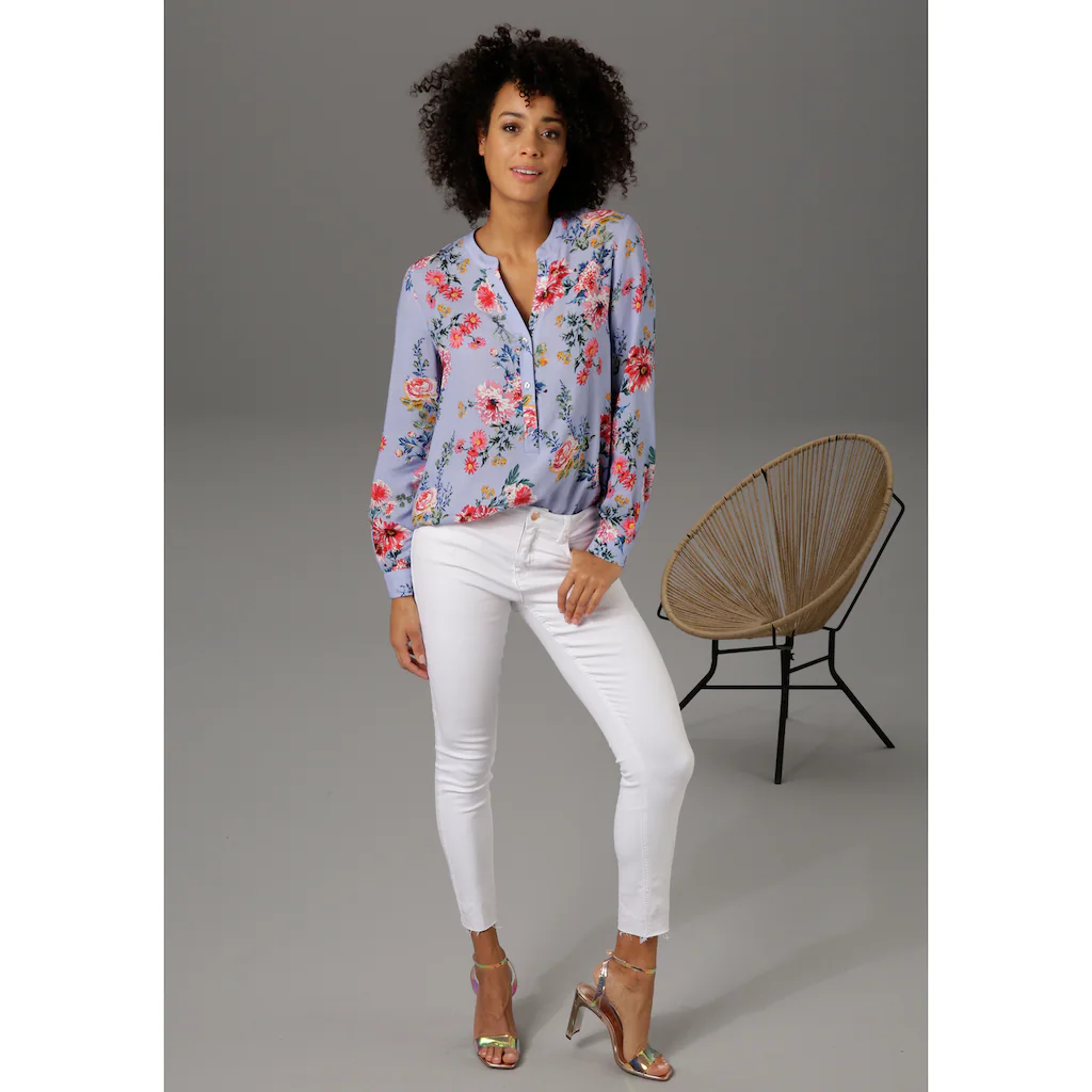 Aniston CASUAL Schlupfbluse mit farbenfrohem Blumendruck JETZT KAUFEN