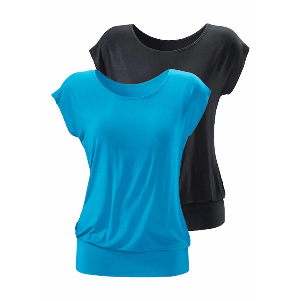 LASCANA Longshirt »mit breitem Bund« (2er-Pack) aus weichem Viskose-Stretch Neueste Stile