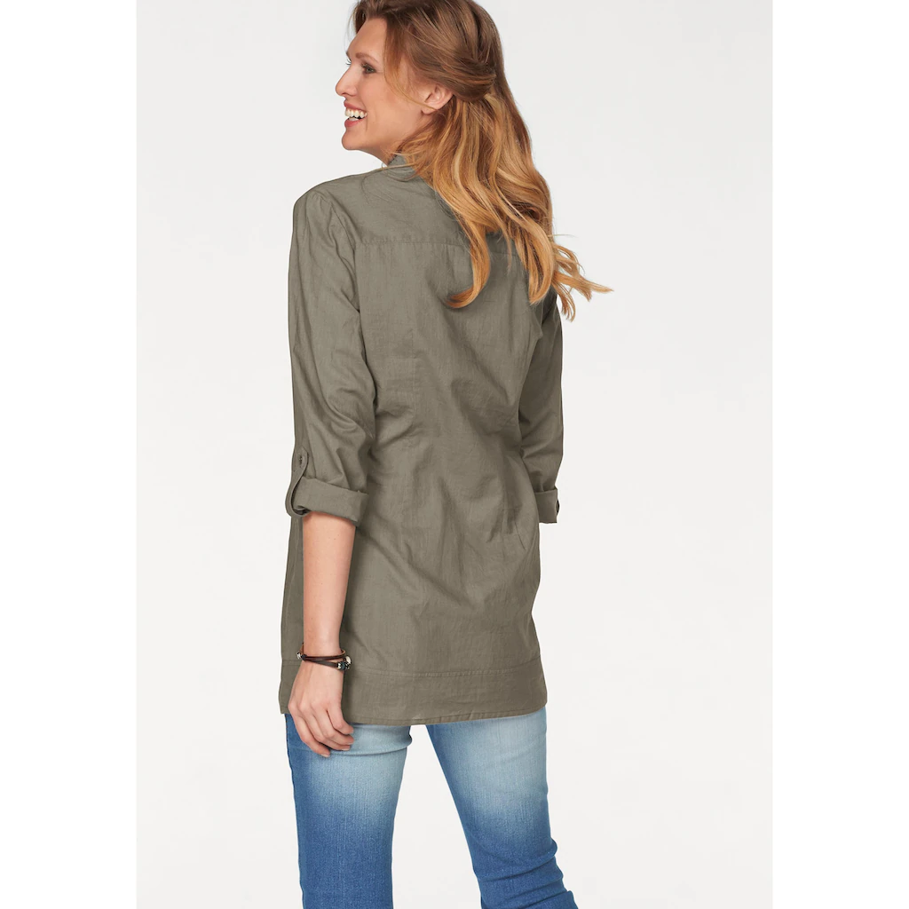 Aniston CASUAL Longbluse mit dekorativer Biesenverarbeitung Sonderangebot der Fabrik